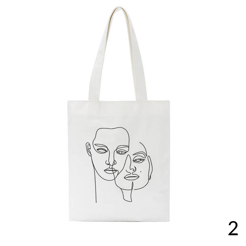 Face Outline Shoulder Bag-Handbags-MAUV STUDIO-STREETWEAR-Y2K-CLOTHING