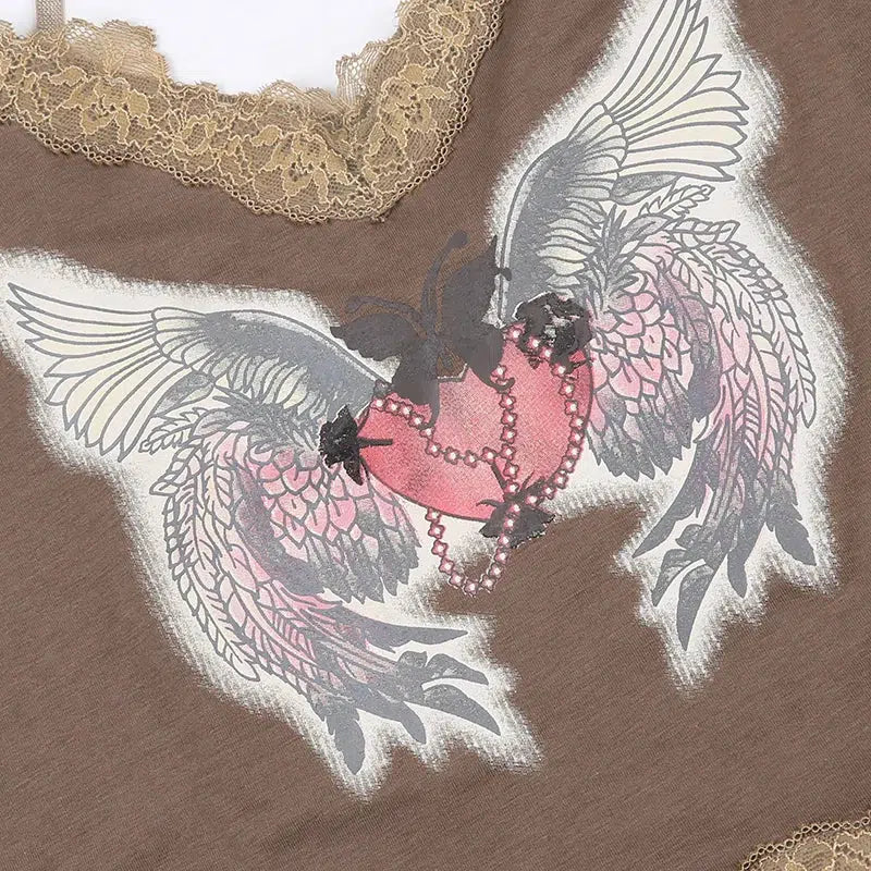 Fairy Grunge Angel Wings Top-Mauv Studio
