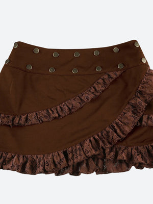 , Y2K skirt styled with a crop top