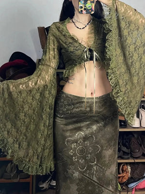 Fairy Grunge Bolero Crop Top – MAUVSTUDIO®