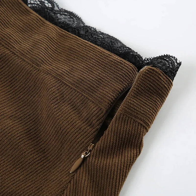 , Y2K skirt styled with a crop top