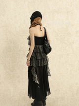 , Y2K skirt styled with a crop top