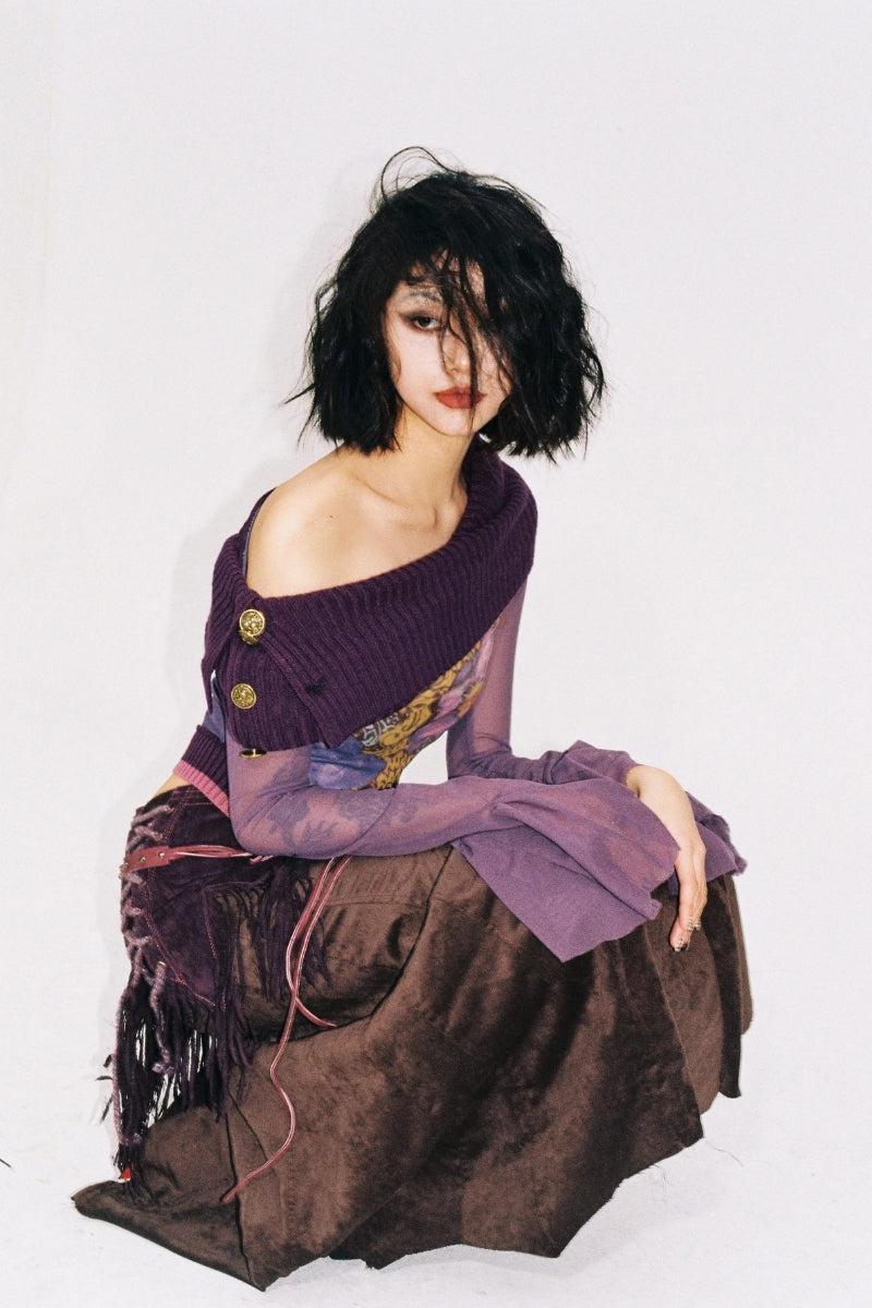 Fairy Grunge Off Shoulder Mesh Top – MAUV STUDIO®® – MAUVSTUDIO®
