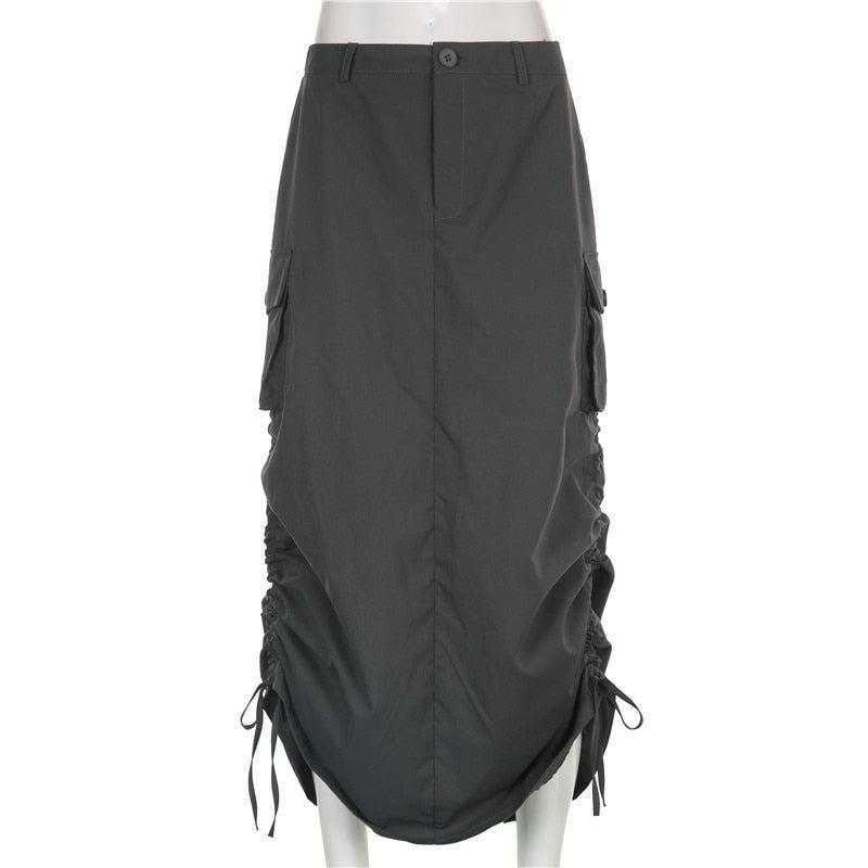 Fairy Grunge Parachute Maxi Skirt-Mauv Studio