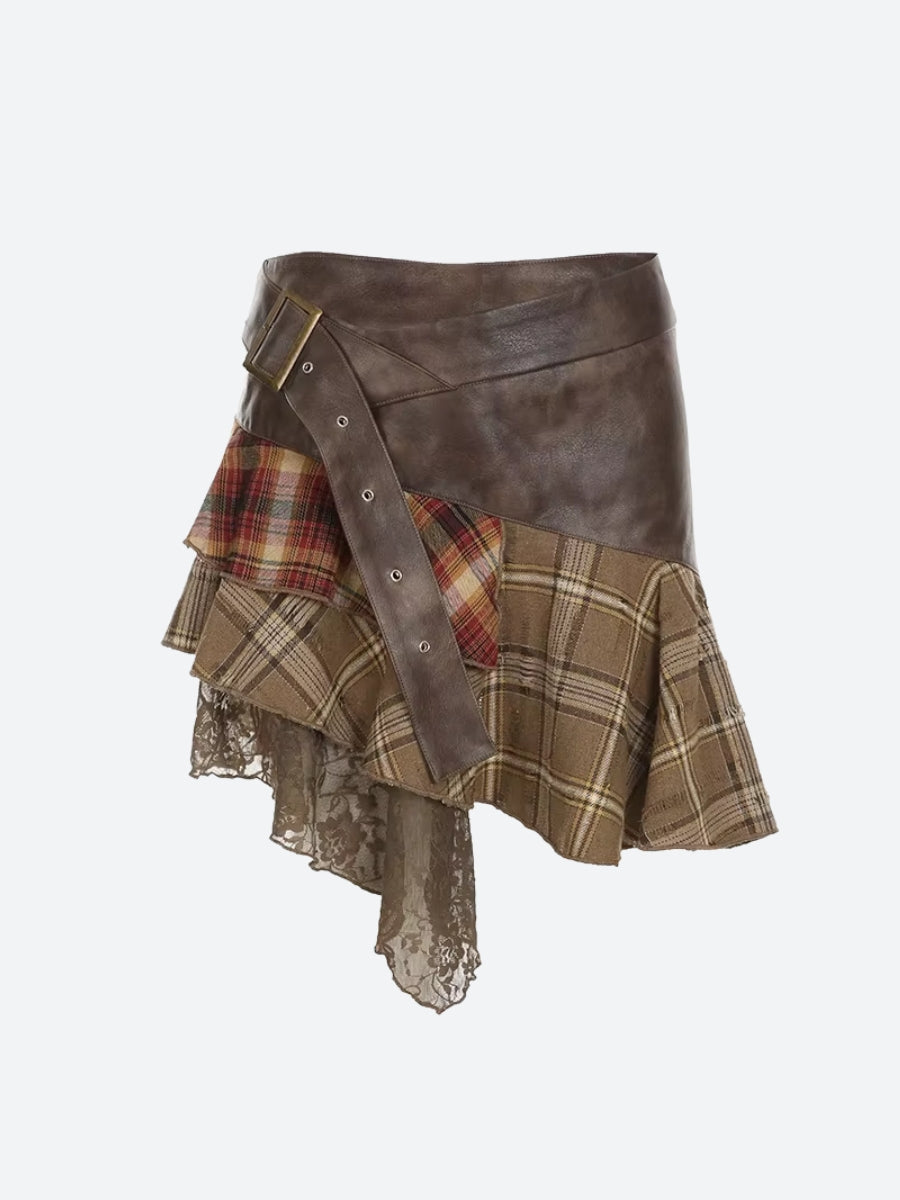 , Y2K skirt styled with a crop top