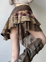 , Y2K skirt styled with a crop top