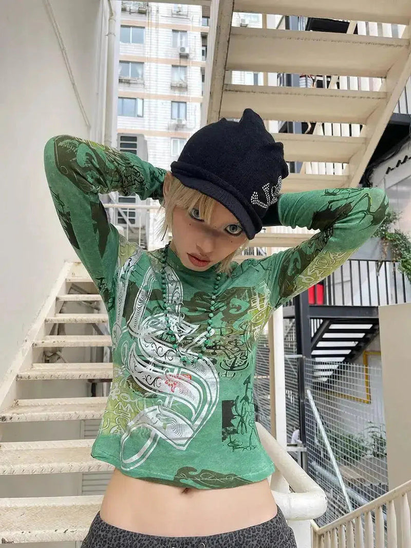 Fairy Grunge Print Top – MAUV STUDIO®® – MAUVSTUDIO®