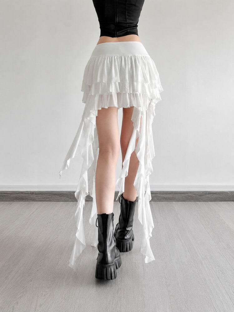 , Y2K skirt styled with a crop top