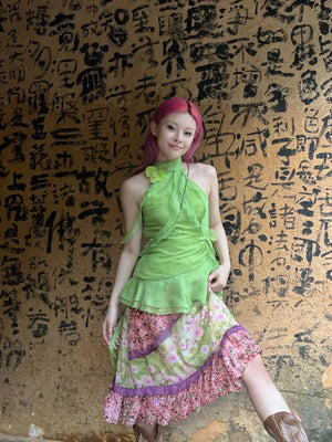 Fairycore Floral Ruffled Top – MAUVSTUDIO®