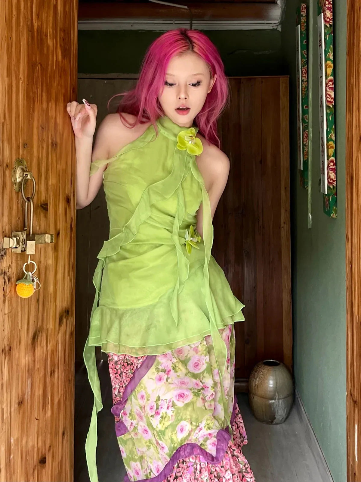 Fairycore Floral Ruffled Top – MAUVSTUDIO®