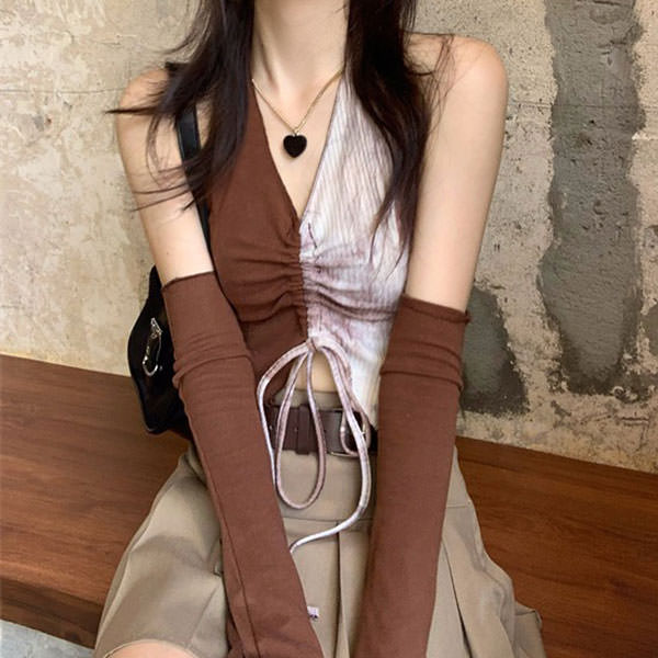 Fairycore Halter Top & Gloves Set Aesthetic MAUVSTUDIO Fairycore Halter Top & Gloves Set Aesthetic MAUVSTUDIO