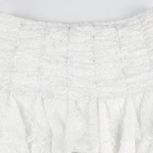 , Y2K skirt styled with a crop top
