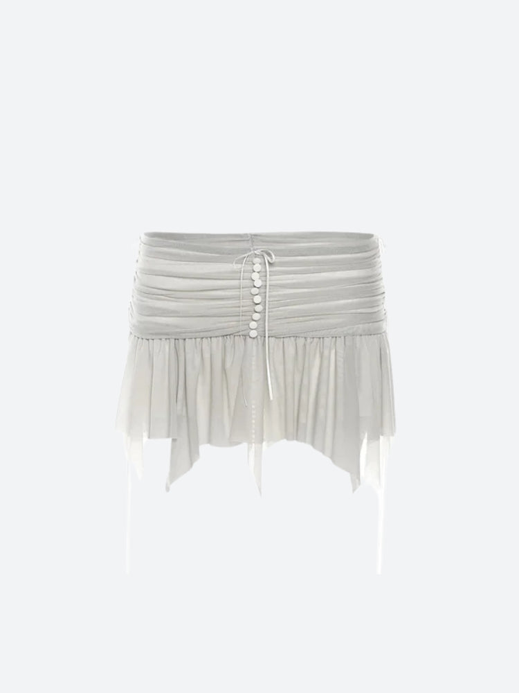 , Y2K skirt styled with a crop top
