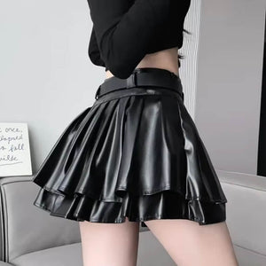 , Y2K skirt styled with a crop top