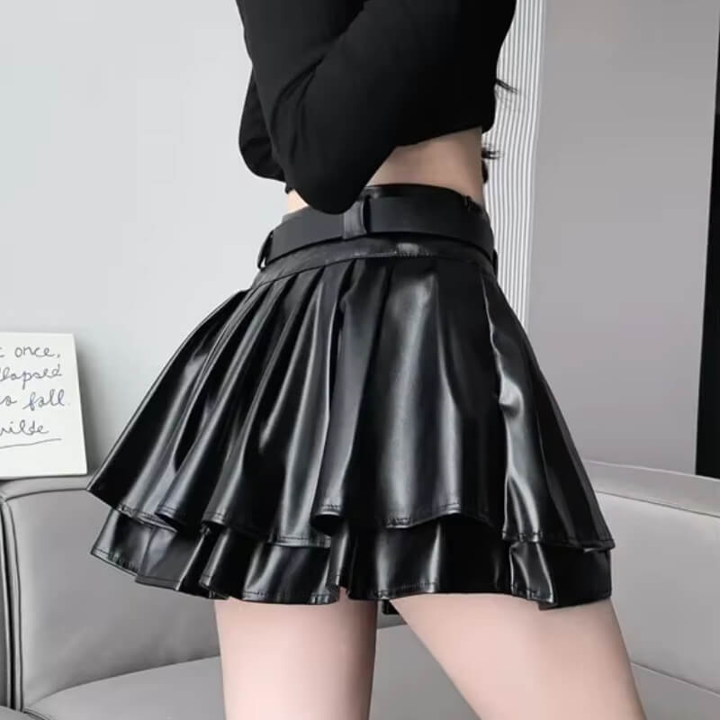, Y2K skirt styled with a crop top