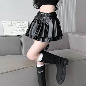, Y2K skirt styled with a crop top