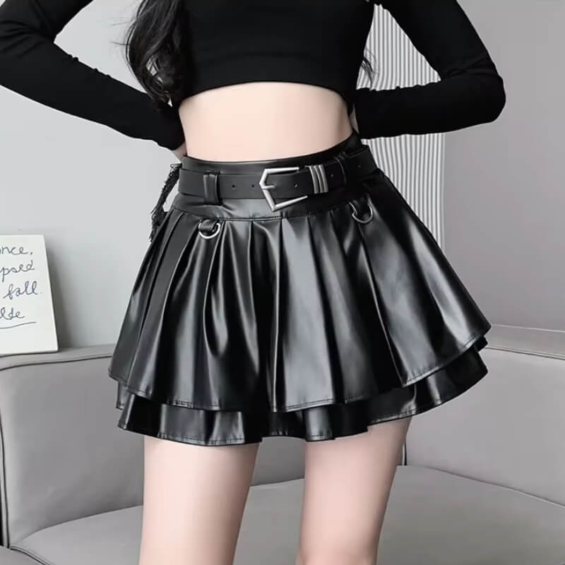 , Y2K skirt styled with a crop top