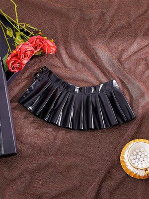 , Y2K skirt styled with a crop top