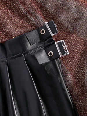 , Y2K skirt styled with a crop top