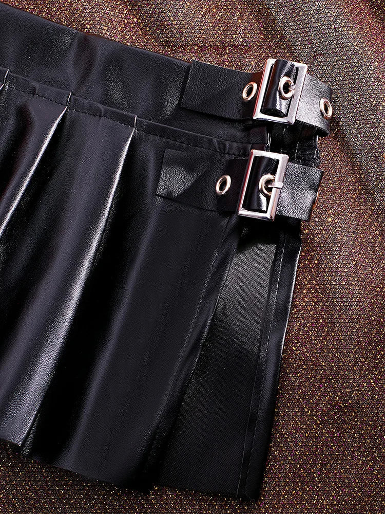 , Y2K skirt styled with a crop top