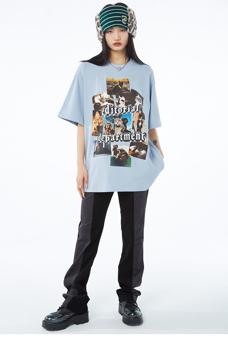 'Feline' T shirt-T-Shirts-MAUV STUDIO-STREETWEAR-Y2K-CLOTHING
