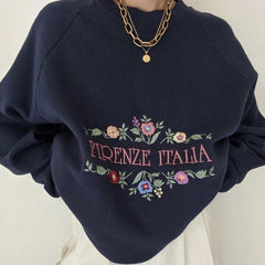 Firenze Italia Sweatshirt-Sweaters-MAUV STUDIO-STREETWEAR-Y2K-CLOTHING