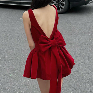 Flared Mini Dress view 2 | MAUVSTUDIO®