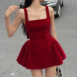 Flared Mini Dress view 10 | MAUVSTUDIO®
