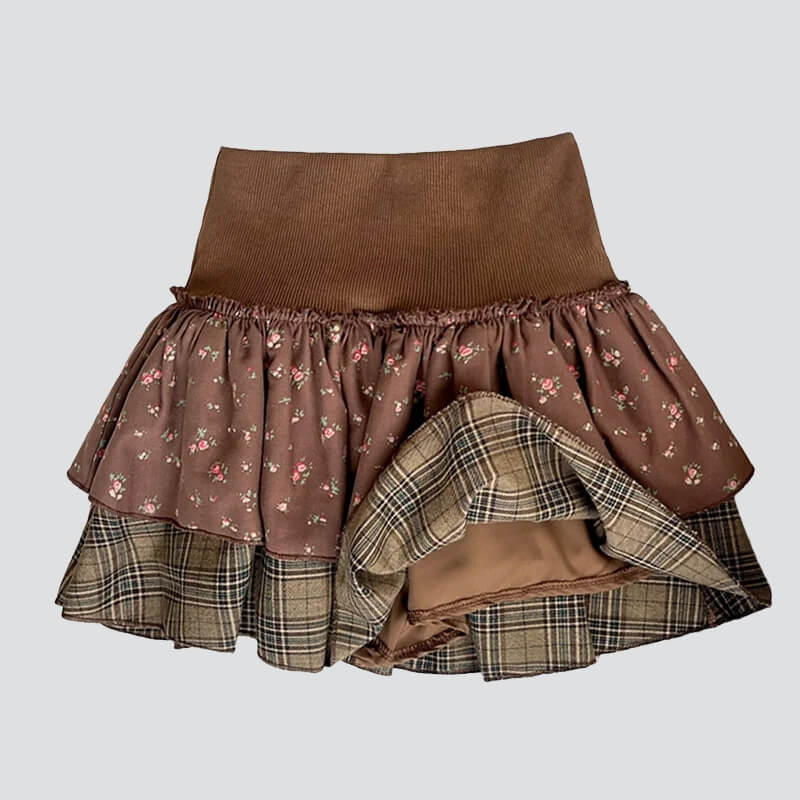 , Y2K skirt styled with a crop top