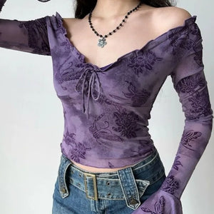 Floral Purple Top – MAUVSTUDIO®