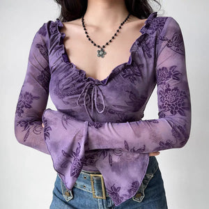 Floral Purple Top – MAUVSTUDIO®