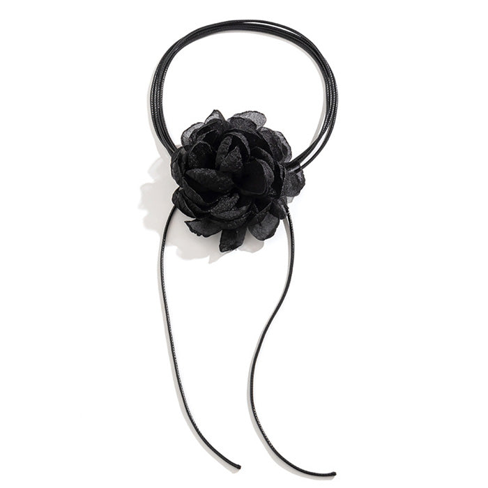 Flower Choker Necklace-Necklaces-MAUV STUDIO-STREETWEAR-Y2K-CLOTHING