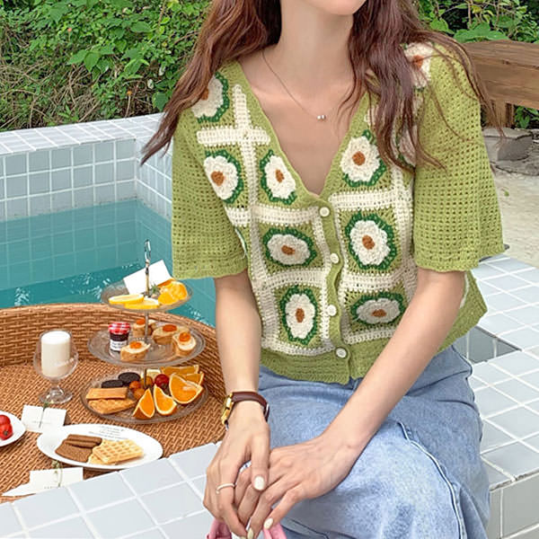Flower Garden Crochet Top-Cardigan-MAUV STUDIO-STREETWEAR-Y2K-CLOTHING