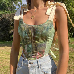 Forest Fairy Corset Top-Corset-MAUV STUDIO-STREETWEAR-Y2K-CLOTHING