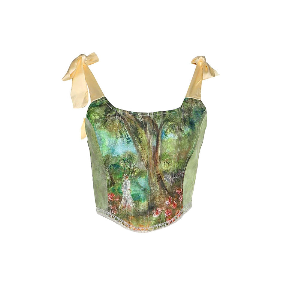 Forest Fairy Corset Top-Corset-MAUV STUDIO-STREETWEAR-Y2K-CLOTHING