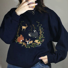 Forestcore Aesthetic Sweatshirt-Sweaters-MAUV STUDIO-STREETWEAR-Y2K-CLOTHING