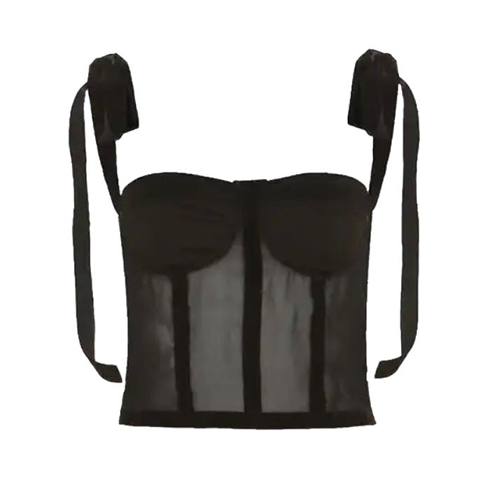 French Girl Bow Corset Top-Corset-MAUV STUDIO-STREETWEAR-Y2K-CLOTHING
