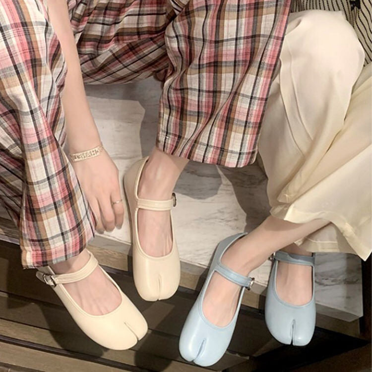 French Girl Split-Toe Tabi Ballet Flats-Shoes-MAUV STUDIO-STREETWEAR-Y2K-CLOTHING