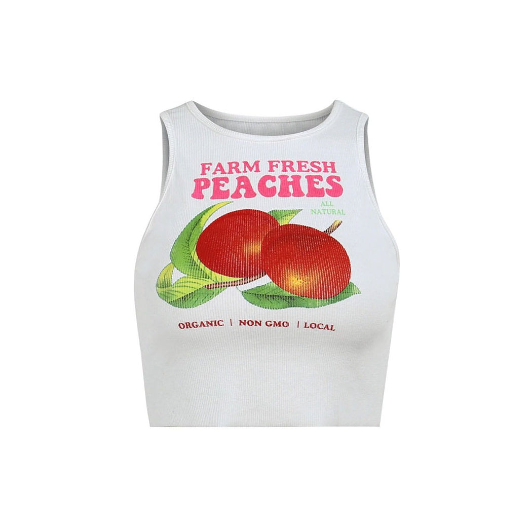 Fresh Peaches Ribbed Top-Tops-MAUV STUDIO-STREETWEAR-Y2K-CLOTHING