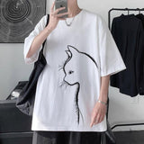 Front Printed Cat Tee