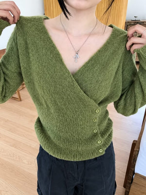 Fuzzy Wrap Cardigan