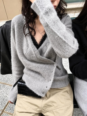 Fuzzy Wrap Cardigan