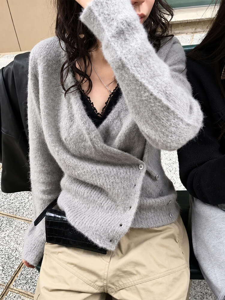 Fuzzy Wrap Cardigan