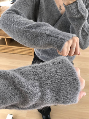 Fuzzy Wrap Cardigan