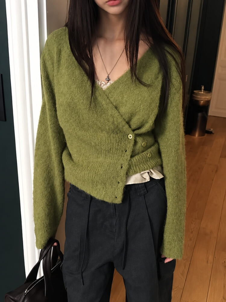 Fuzzy Wrap Cardigan