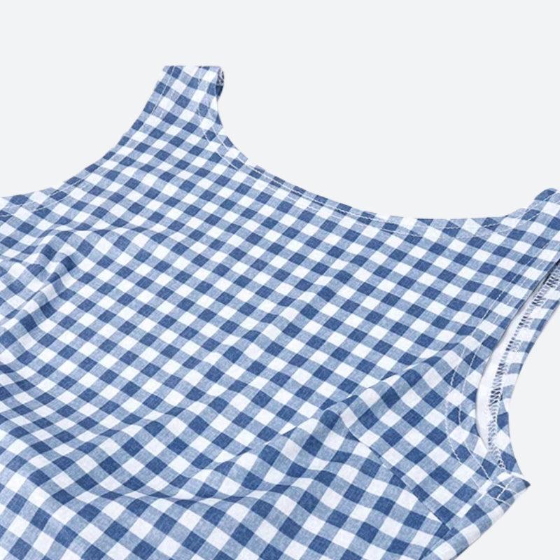 Gingham Bow Backless Top – MAUVSTUDIO®