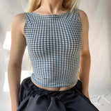 Gingham Bow Backless Top – MAUVSTUDIO®