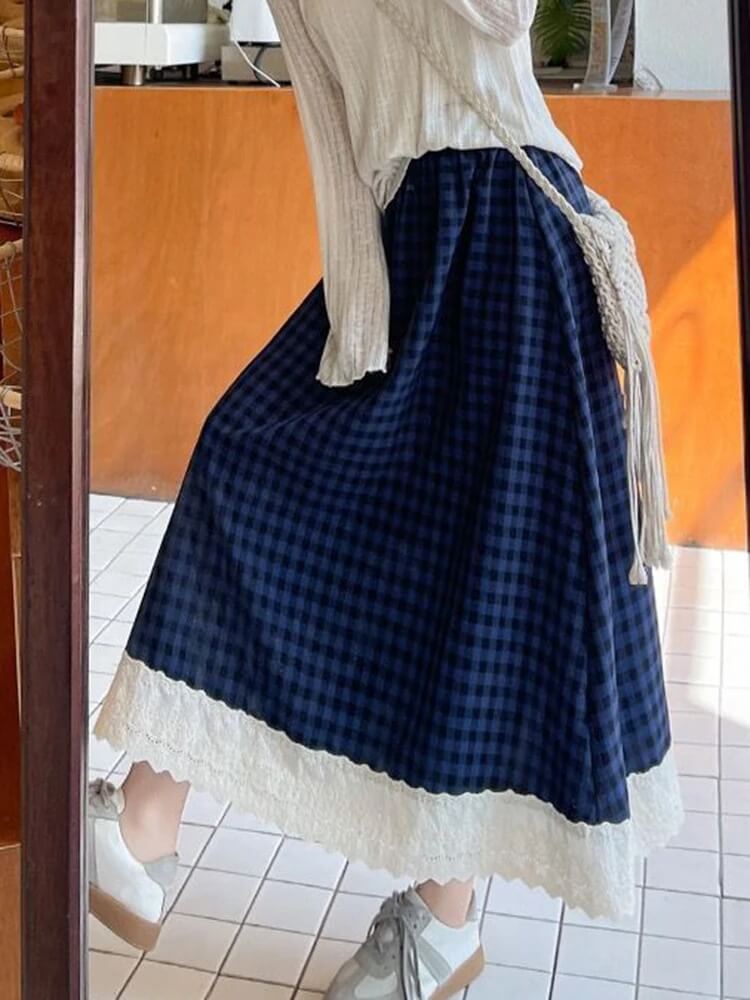 , Y2K skirt styled with a crop top