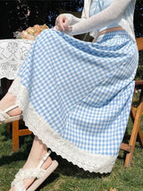 , Y2K skirt styled with a crop top