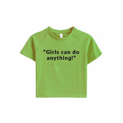 Girls Can Do Anything Crop Tee-T-Shirts-MAUV STUDIO-STREETWEAR-Y2K-CLOTHING